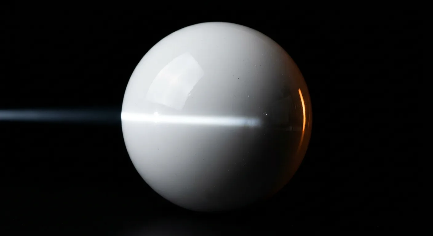 Macro study of a single sphere under a light beam (concept visual)